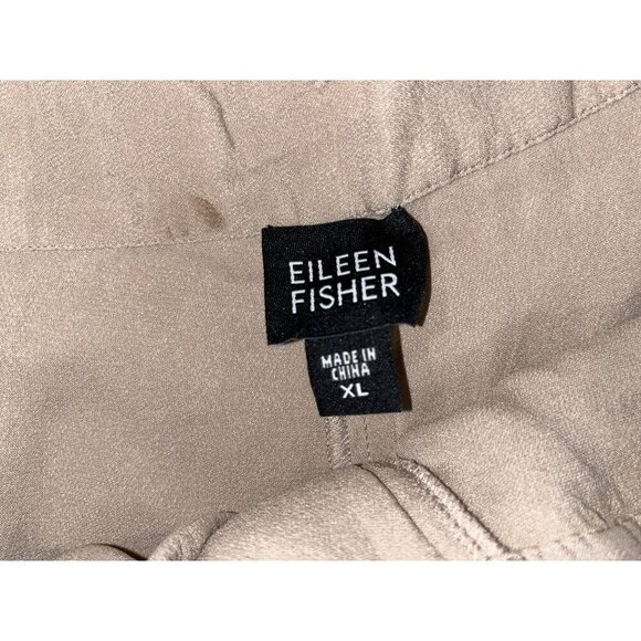 Eileen Fisher Beige Casual Relaxed Fit Lightweight Wide-Leg Pants Women's Size X - Picture 4 of 8
